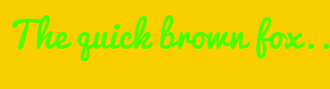 Image with Font Color 49FF00 and Background Color FACF00